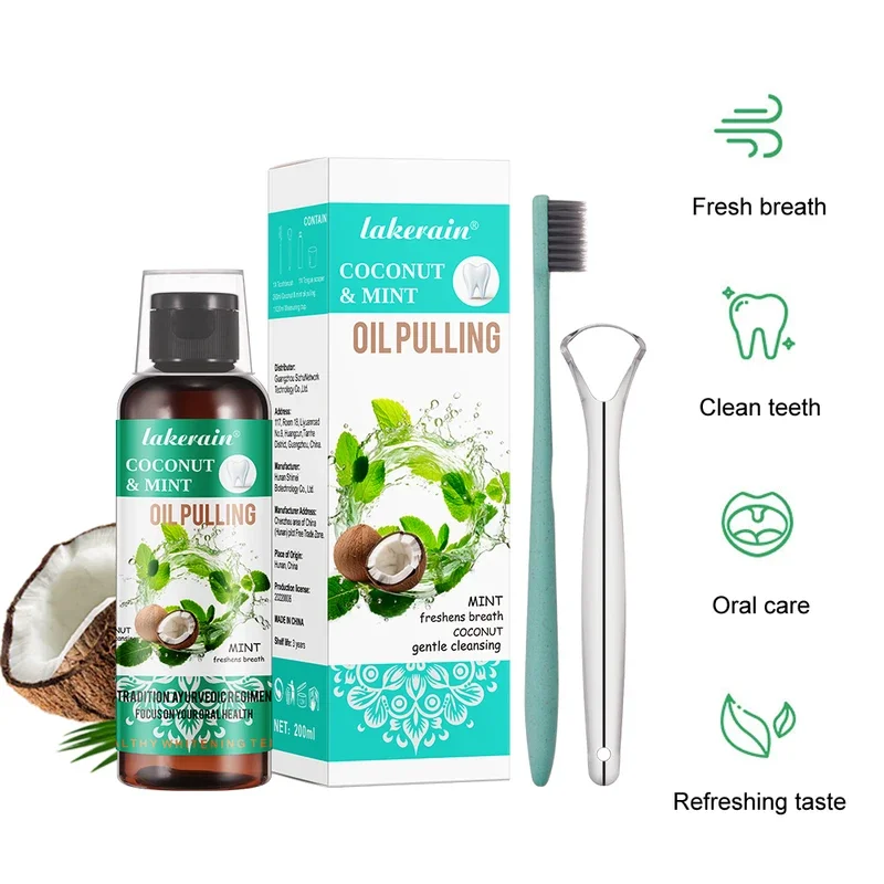 Teeth Whitening With Coconut Oil - 60/100/200/250ml Aceite de Coco Menta para