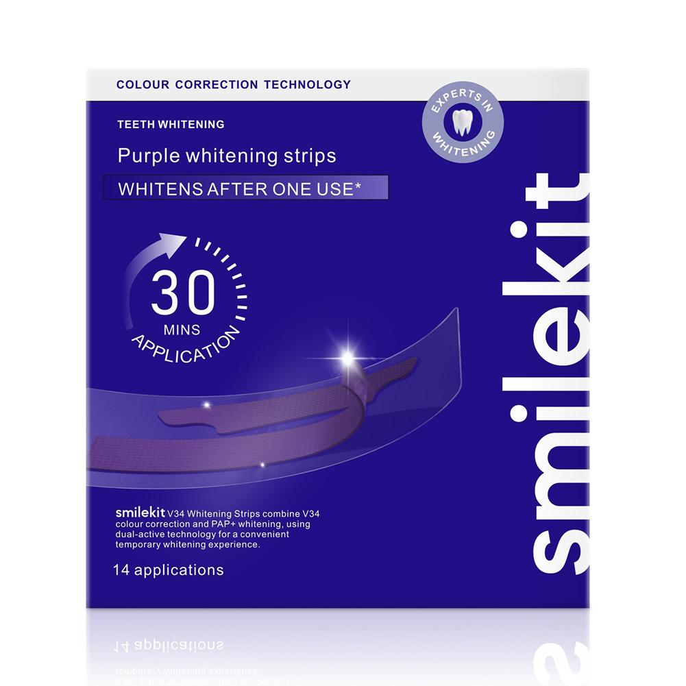 Teeth Whitening Strips Permanent - ﻿ Tiras Blanqueadoras de Dientes Smilekit