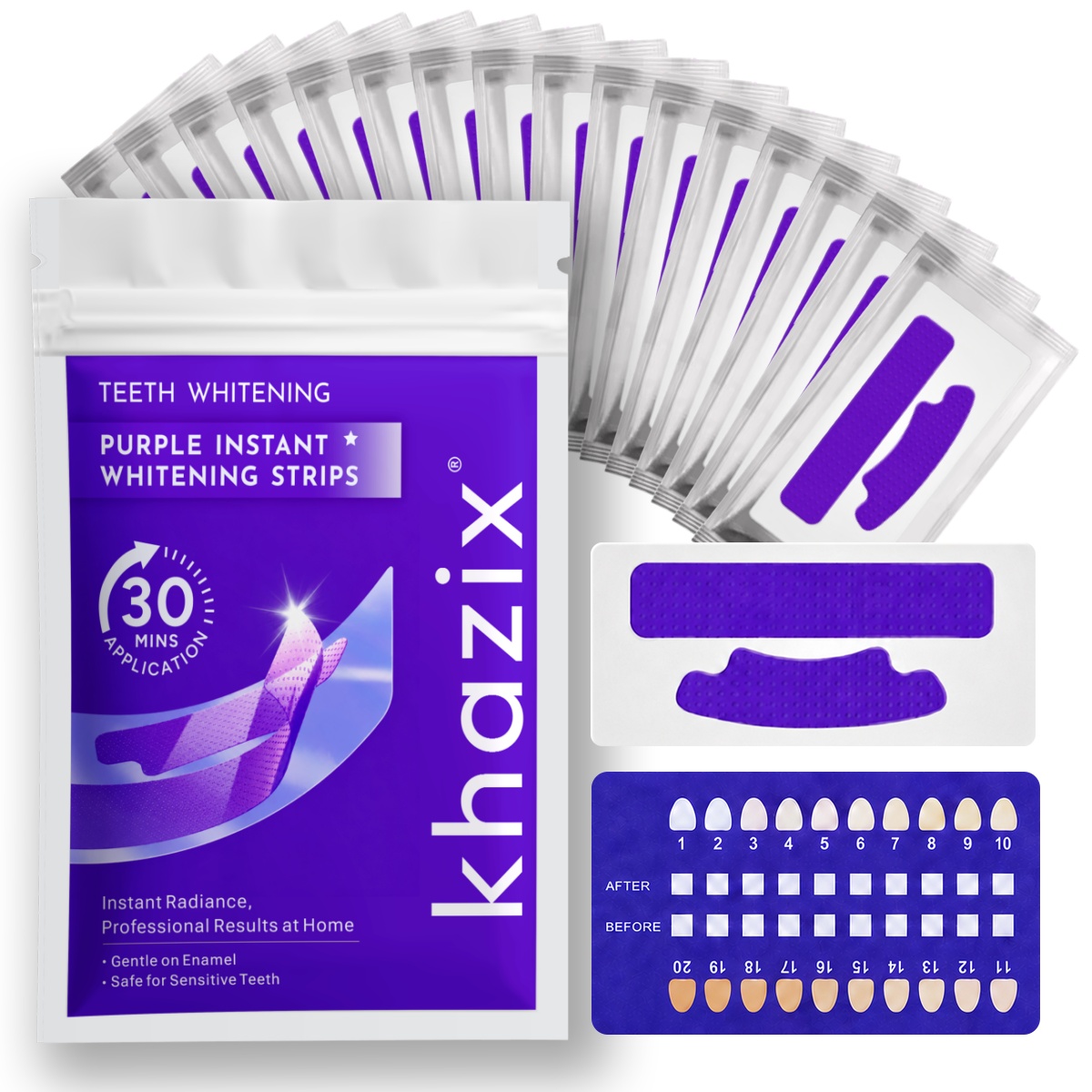 1/7 pares de tiras blanqueador - Teeth Whitening Strips Permanent reseña y precio